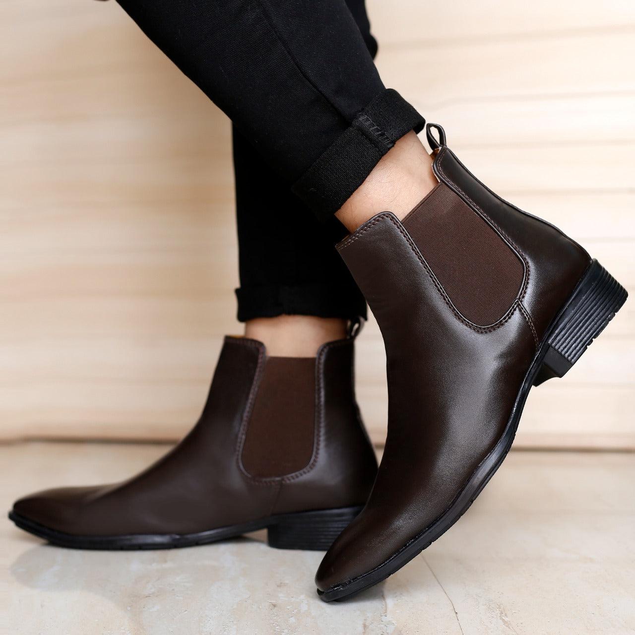 New Men's Stylish Formal and Casual Wear British Chelsea Ankle Boots - JACKMARC.COM