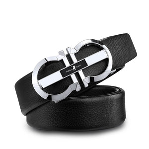 Designer Automatic Buckle Leather Belt - JACKMARC.COM