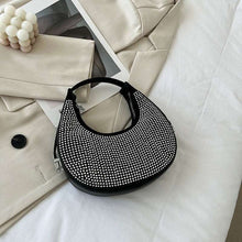 Load image into Gallery viewer, Designer Rhinestone Half Moon Bag - JACKMARC.COM
