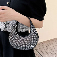 Load image into Gallery viewer, Designer Rhinestone Half Moon Bag - JACKMARC.COM
