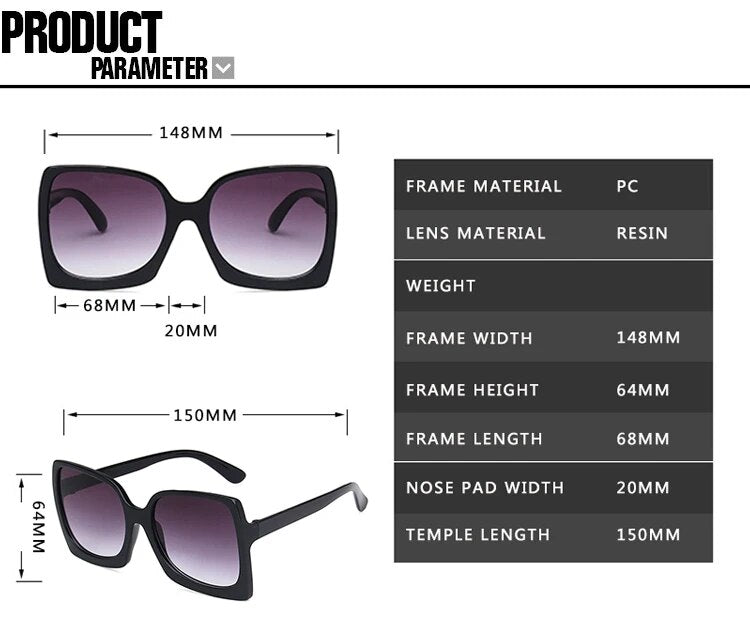 Embrace the allure of timeless fashion with our 2024 Vintage Oversized Sunglasses - JACKMARC.COM