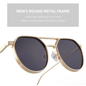 Fashion Autumn Winter Sunglasses - Vintage Metal Oval Frame - JACKMARC.COM