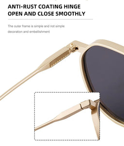 Fashion Autumn Winter Sunglasses - Vintage Metal Oval Frame - JACKMARC.COM