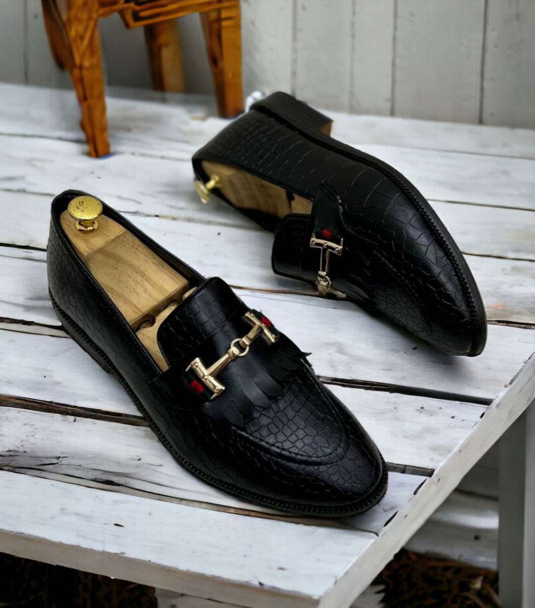 Fashion Croco Loafer Shoes for Men - Versatile Elegance - JACKMARC.COM