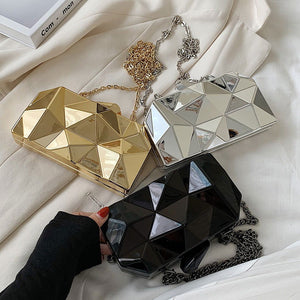 Geometry Shoulder Bag Gold Box Clutch - JACKMARC.COM