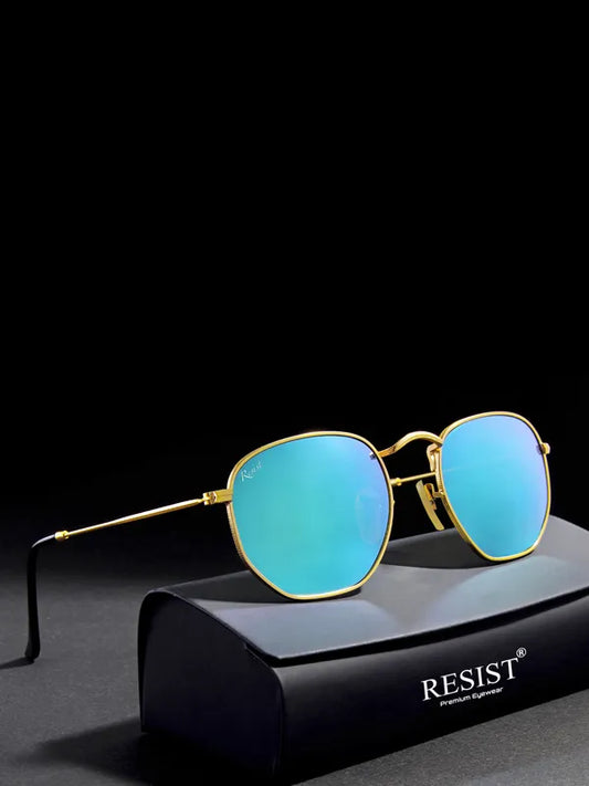 Hexa Blue Reflector Sunglass