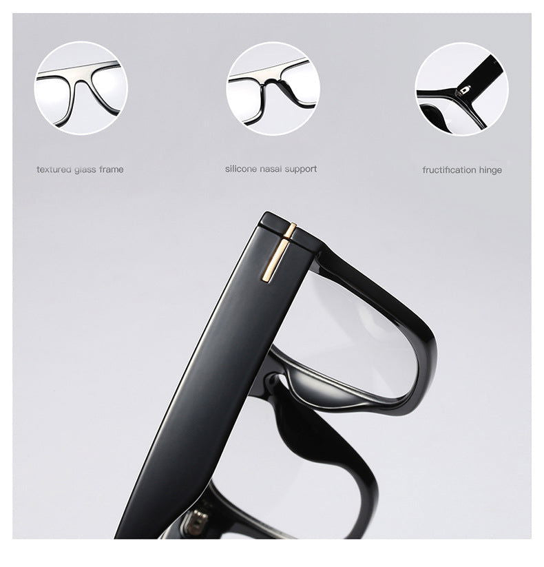 Hip Hop Square Oversize Eyeglasses - JACKMARC.COM