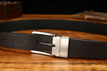 Load image into Gallery viewer, Italian Genuine Leather Men&#39;s Belt with Pin Buckle - JACKMARC.COM
