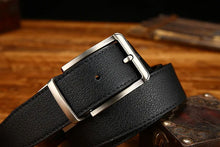 Load image into Gallery viewer, Italian Genuine Leather Men&#39;s Belt with Pin Buckle - JACKMARC.COM
