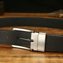 Load image into Gallery viewer, Italian Genuine Leather Men&#39;s Belt with Pin Buckle - JACKMARC.COM
