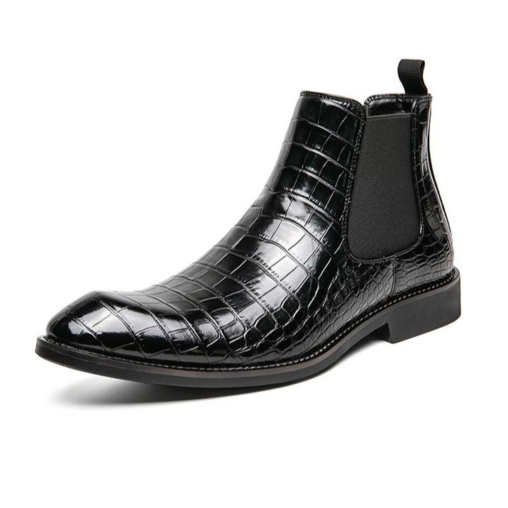 Buy New Latest black Croco  Chelsea Boots for Timeless Style-Jack marc