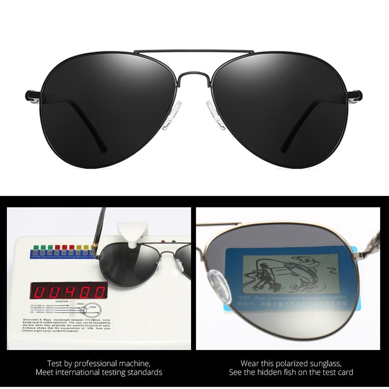 Jack Marc New Fashion Pilot Polarized Sunglasses - JACKMARC.COM