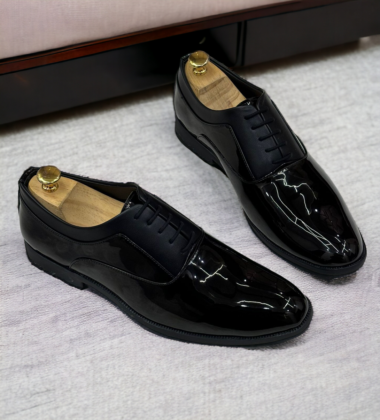 Jack Marc Shiny Oxford Lace-up Shoes Formal Style from Business to Black-Tie - JACKMARC.COM
