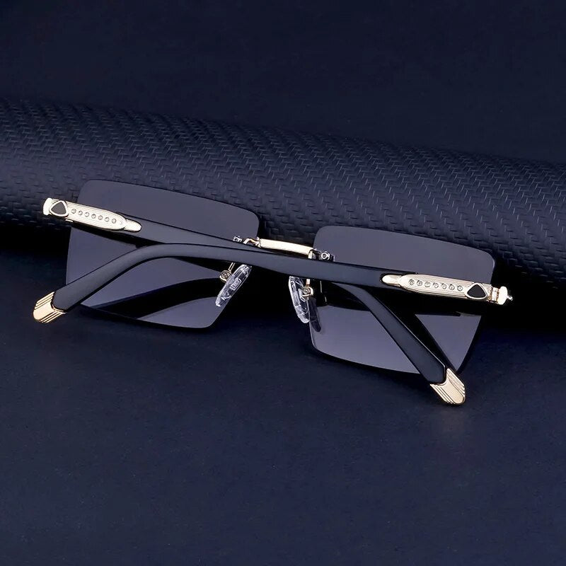 Jack Marc Stylish Rimless Sunglasses - Perfect for Men - JACKMARC.COM