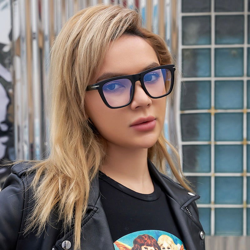  Antiblue Black Square Eyeglasses 
