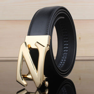 Jack Marc Automatic Buckle Strap Leather Belt - JACKMARC.COM