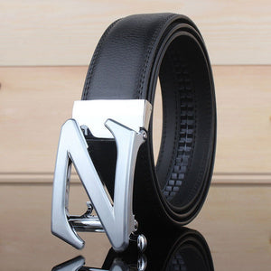 Jack Marc Automatic Buckle Strap Leather Belt - JACKMARC.COM