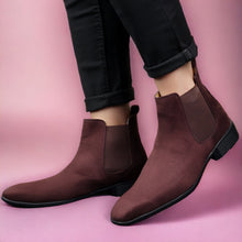 Load image into Gallery viewer, Jack Marc Brown Chelsea Suede Boot - JACKMARC.COM
