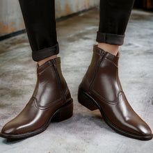 Load image into Gallery viewer, Jack Marc Brown Dress Zip Boots For Men - Perfect for Office and Daily Wear - JACKMARC.COM
