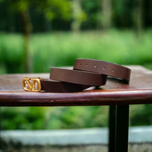 Load image into Gallery viewer, Jack Marc Brown Leather Belt For Men Casual &amp; Office Wear - JACKMARC.COM
