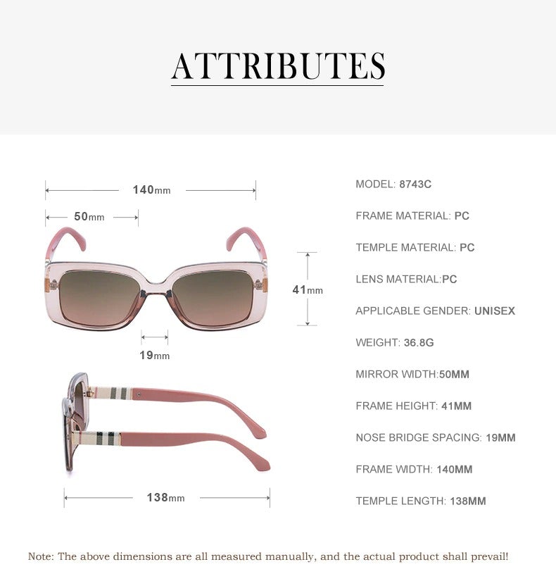 Jack Marc Classic Rectangle Sunglasses - JACKMARC.COM