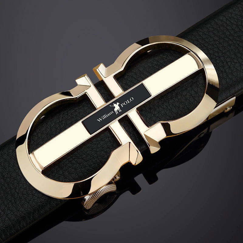 Jack Marc Designer Automatic Buckle Leather Belt - JACKMARC.COM