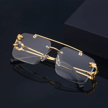 Load image into Gallery viewer, Jack Marc Fashion Leopard Rimless Sunglasses - JACKMARC.COM
