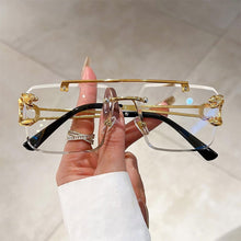 Load image into Gallery viewer, Jack Marc Fashion Leopard Rimless Sunglasses - JACKMARC.COM
