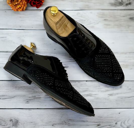 Jack Marc Fashion Rhinestone Lace-up Shoes for Men Party and Casual Wear - JACKMARC.COM
