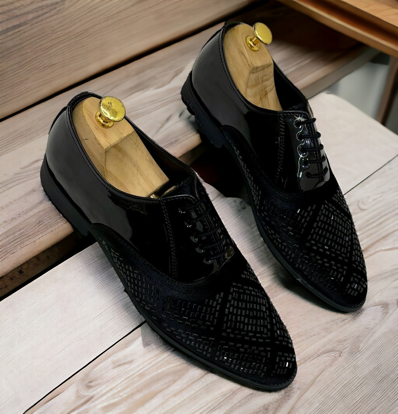 Jack Marc Fashion Rhinestone Lace-up Shoes for Men Party and Casual Wear - JACKMARC.COM