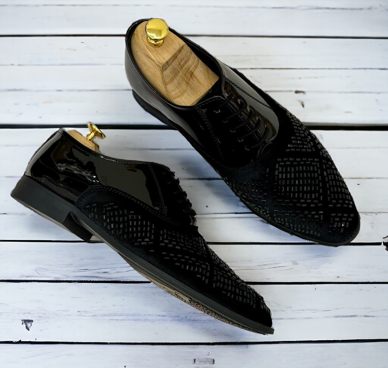 Jack Marc Fashion Rhinestone Lace-up Shoes for Men Party and Casual Wear - JACKMARC.COM