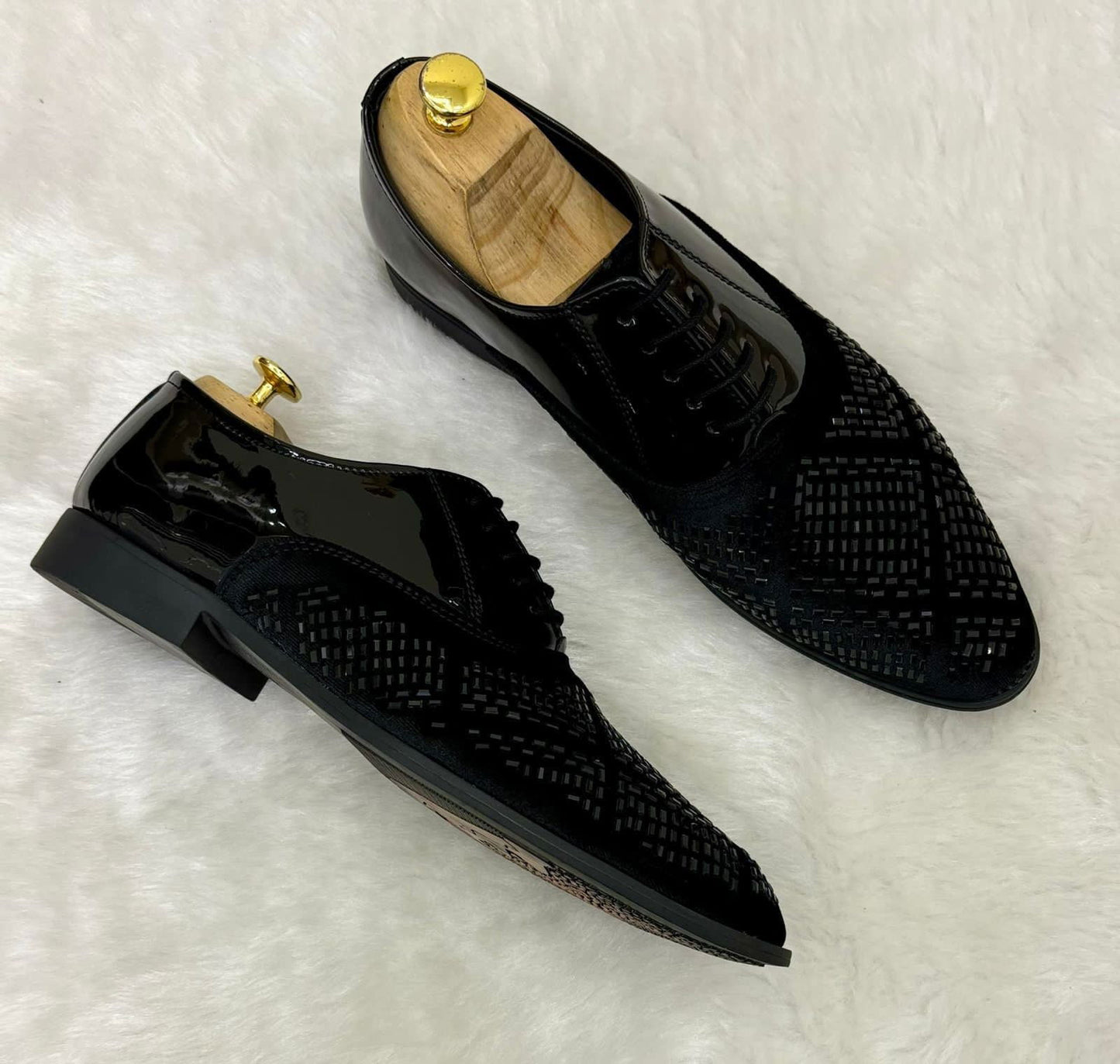 Jack Marc Fashion Rhinestone Lace-up Shoes for Men Party and Casual Wear - JACKMARC.COM