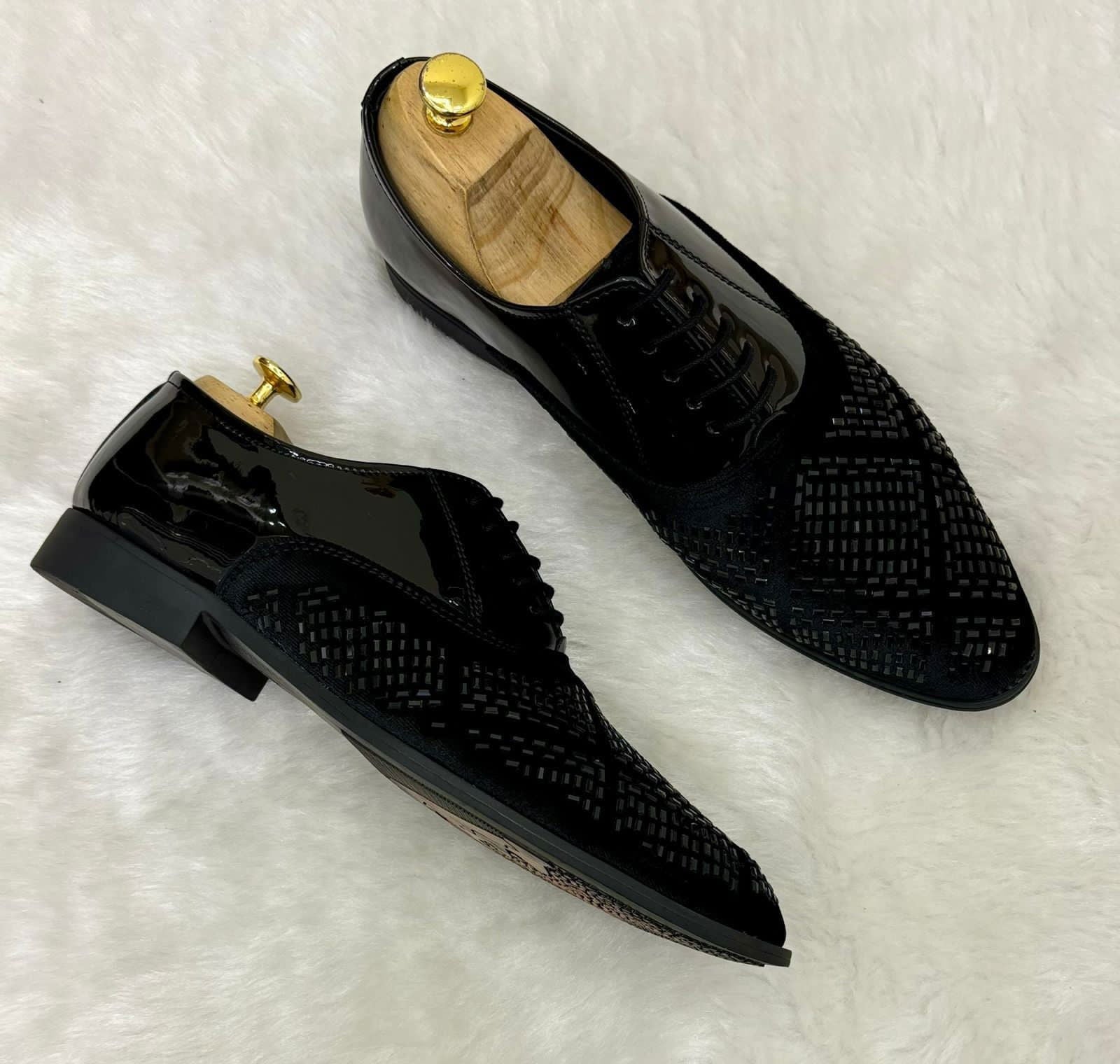 Jack Marc Fashion Rhinestone Lace-up Shoes for Men Party and Casual Wear - JACKMARC.COM