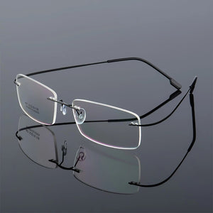 Jack Marc Fashion ultralight rimless memory titanium glasses - JACKMARC.COM