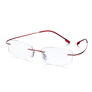 Jack Marc Fashion ultralight rimless memory titanium glasses - JACKMARC.COM