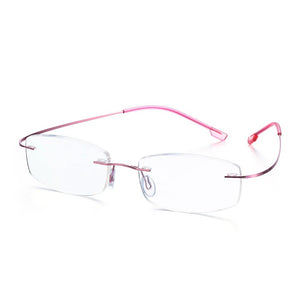 Jack Marc Fashion ultralight rimless memory titanium glasses - JACKMARC.COM