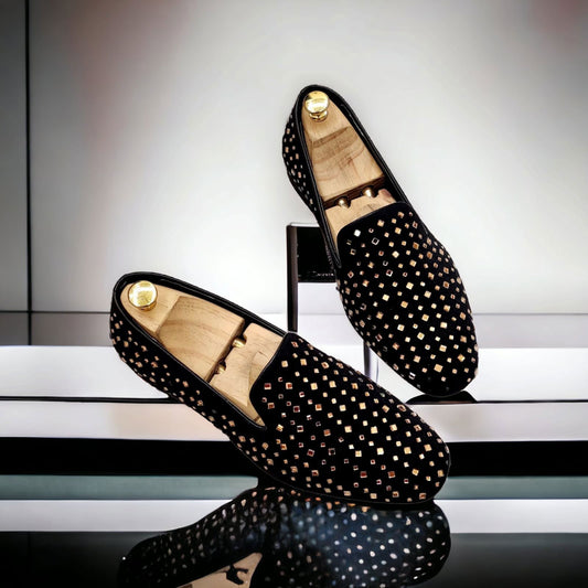 Jack Marc Fashionable Party Rhinestone Shoes For Men - JACKMARC.COM