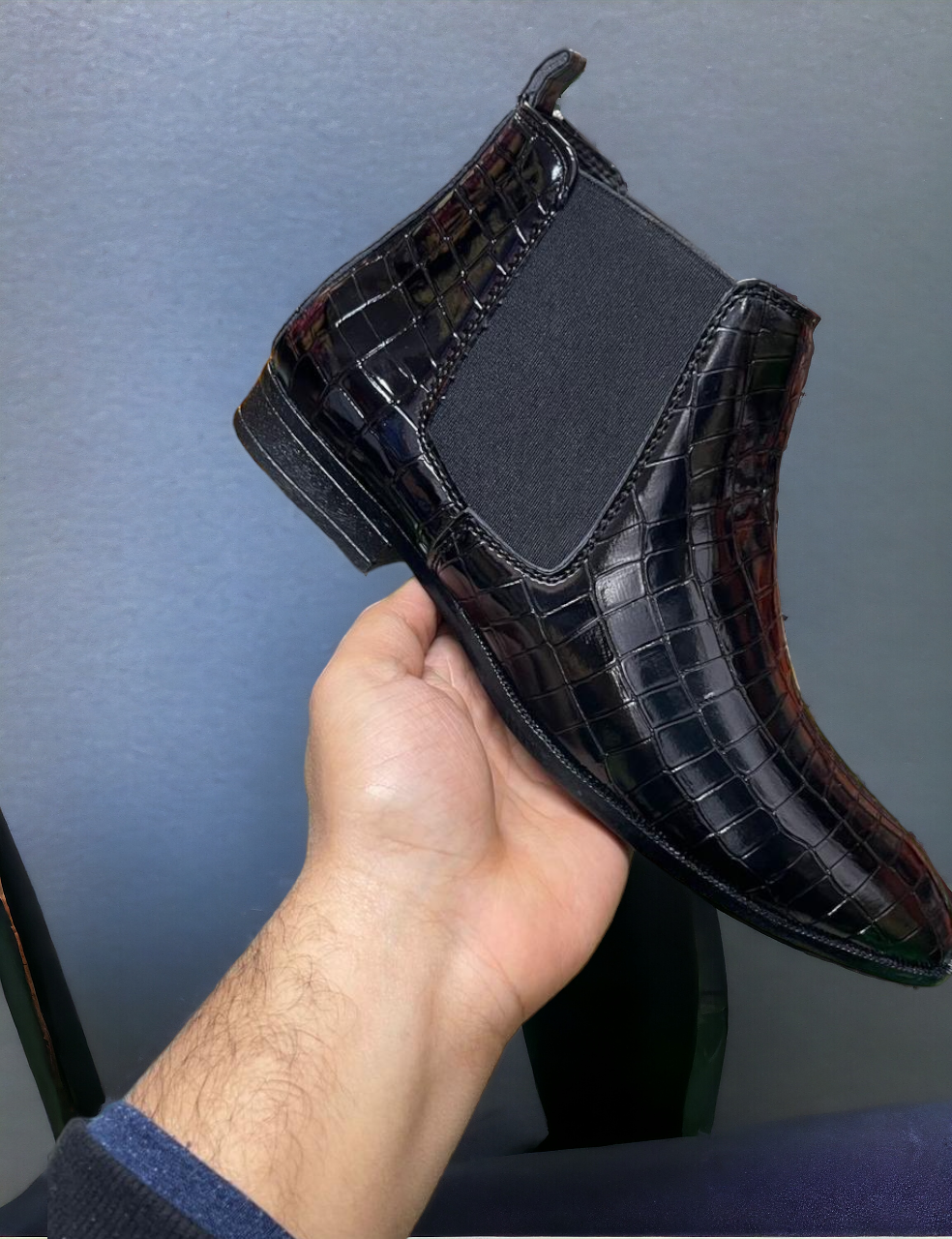 Jack Marc Faux Leather Crocs Chelsea Boots Perfect Fit for Every Occasion - JACKMARC.COM