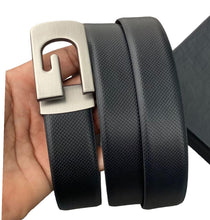 Load image into Gallery viewer, Jack Marc G Designer Buckle Genuine Leather Belt For Men - JACKMARC.COM
