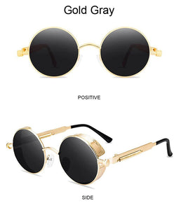 Jack Marc Gothic Steampunk Round Sunglasses - JACKMARC.COM