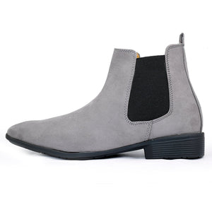 Jack Marc Grey Chelsea Suede Boots - JACKMARC.COM