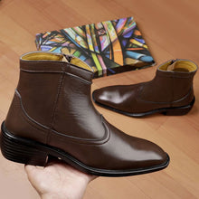 Load image into Gallery viewer, Jack Marc Height Increasing High Ankle Semi Formal Zipper Boots - JACKMARC.COM
