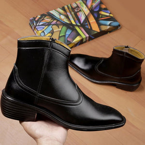 Jack Marc Height Increasing High Ankle Semi Formal Zipper Boots - JACKMARC.COM