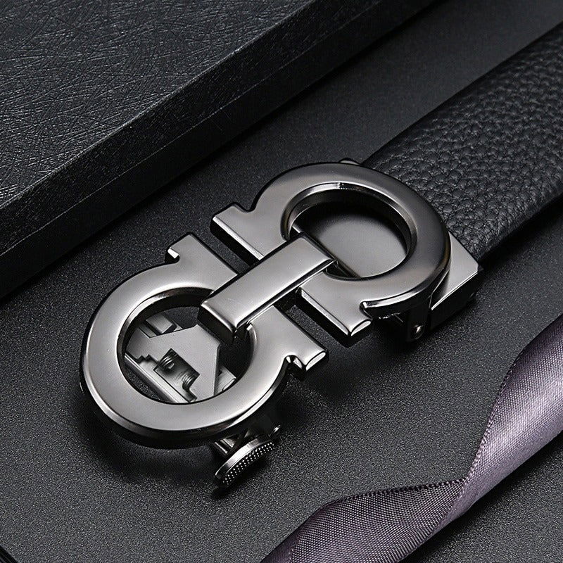 Jack Marc Men Fashion Auto Buckle Leather Belt - JACKMARC.COM