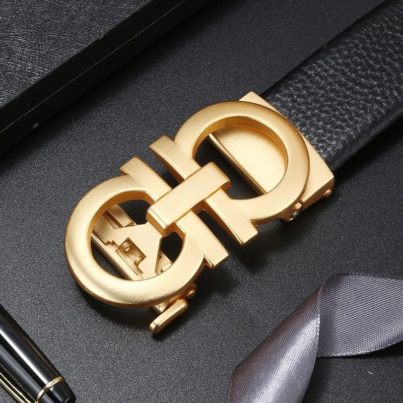 Jack Marc Men Fashion Auto Buckle Leather Belt - JACKMARC.COM