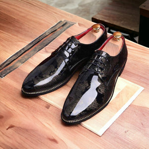 Jack Marc Men Fashion World Map Lace up Shoes - JACKMARC.COM