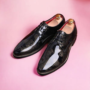 Jack Marc Men Fashion World Map Lace up Shoes - JACKMARC.COM