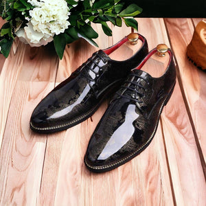 Jack Marc Men Fashion World Map Lace up Shoes - JACKMARC.COM