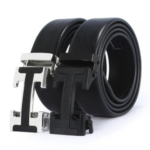 Jack Marc Men's Automatic Leather Business Vintage Designer Belt - JACKMARC.COM