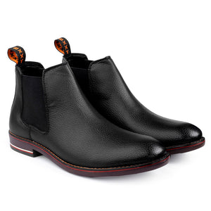 Jack Marc Men's British Black Chelsea Boots - JACKMARC.COM